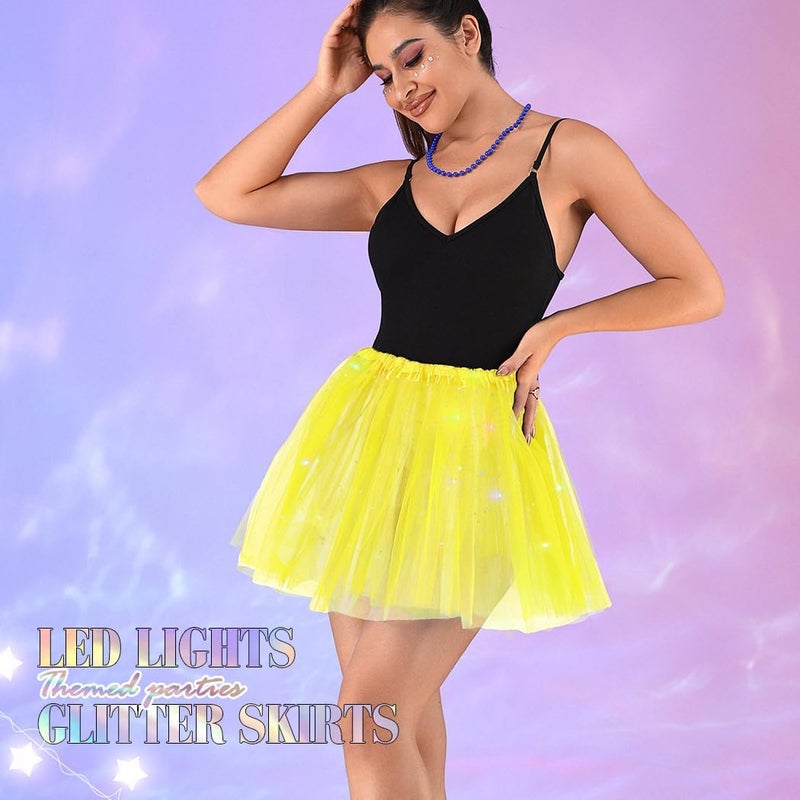 TWINKLEDE Light Up Tutu Skirt Led Tulle Tutus Glow Running Dance Costume Skirts for Women - Image 2